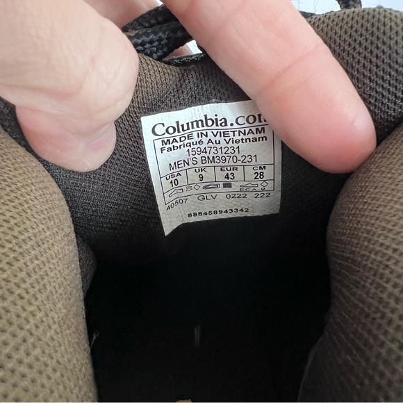 🥾 Columbia Waterproof Hiking Boots Mens 10 Brown Leather Trail Outdoor mid - Picture 10 of 11